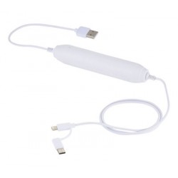 Портативное зарядное устройство, 2000 mAh/кабель 3 в 1